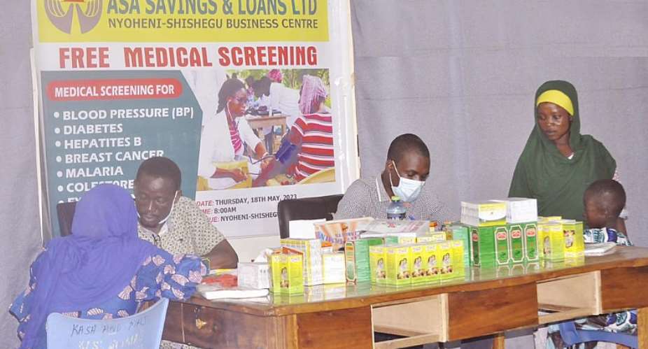 Tamale: ASA Savings and Loans organise free health screening for residents of Nyoheni-Shishegu
