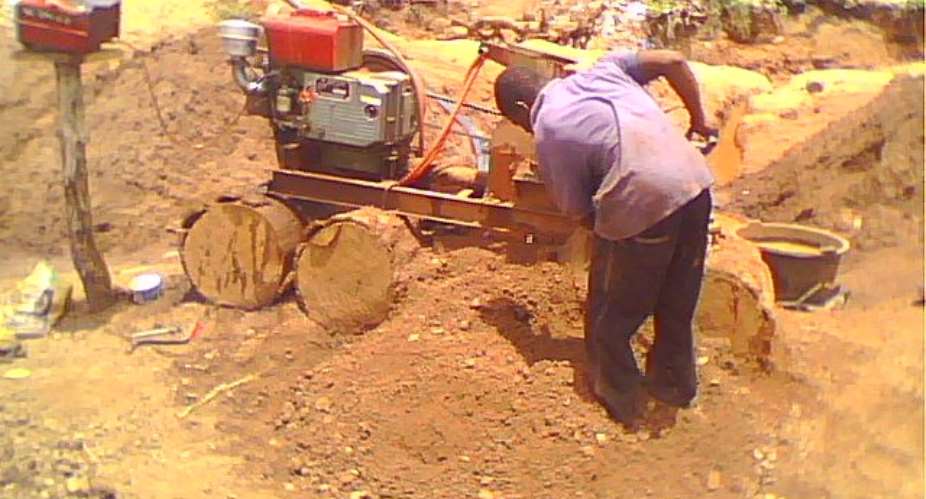Western Regional police disable over 120 changfang machines at illegal mining sites