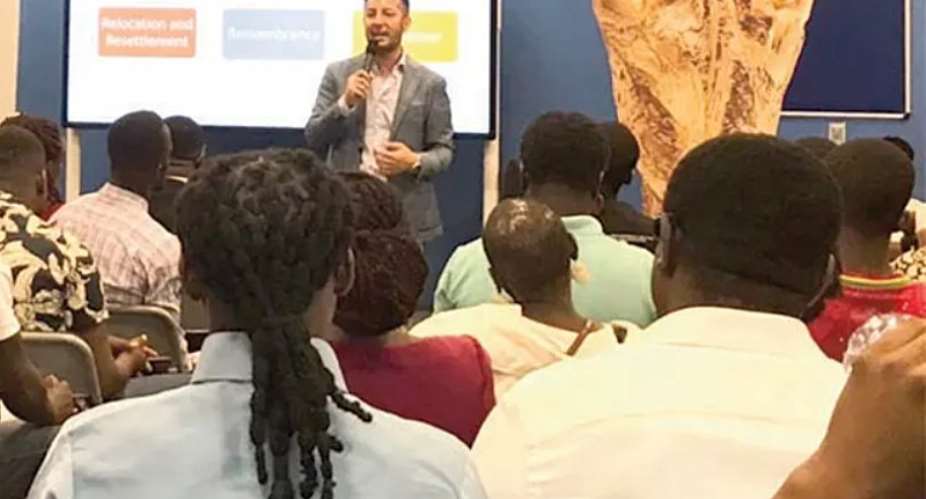 A scene at the documentary screening