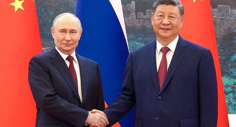 Russias President Vladimir Putin visits his Chinese Xi Jinping in Beijing, days after US leader Donald Trump. -  Maxim Stulov / POOL/AFP