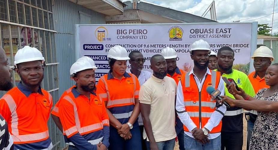Big Piero Company sponsors construction of bridge at Kwabrafoso