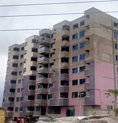 The eight storey building