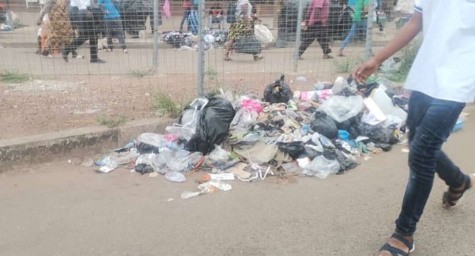 Video: Heaps of garbage engulf Kumasi Central Business District