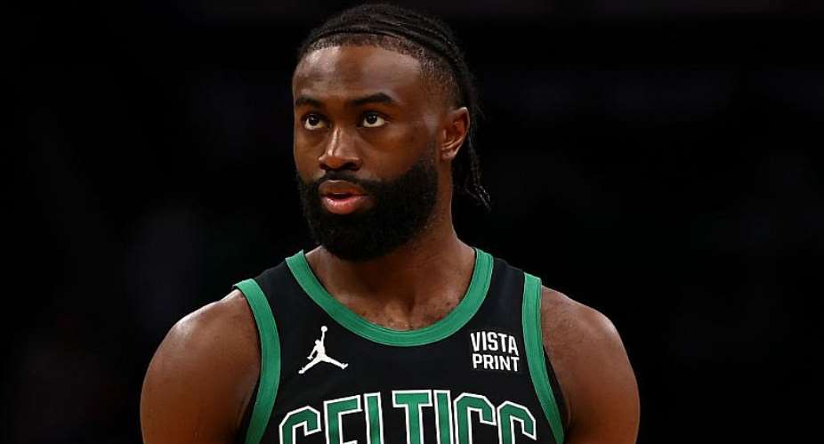 GETTY IMAGESImage caption: Jaylen Brown scored 25 points in a comfortable win for the Boston Celtics