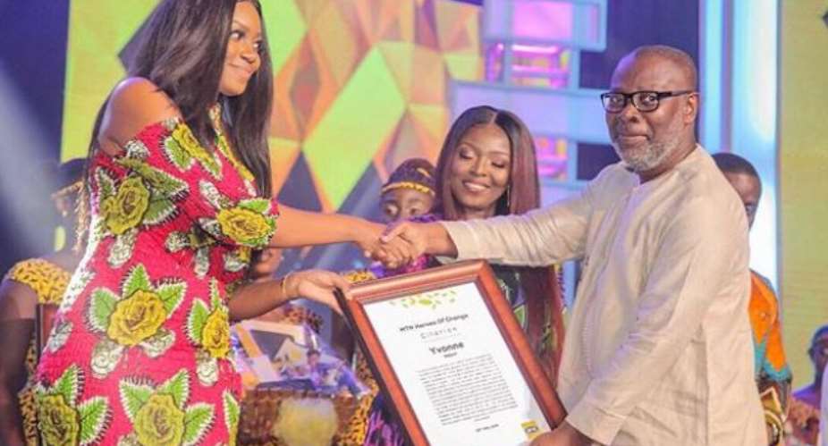 Actress, Yvonne Nelson Honoured with MTN Hero of Change Award