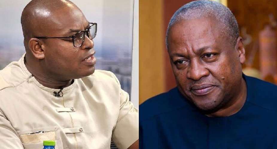 NPP National Communications Director, Richard Ahiagbahleft and former President John Dramani Mahama