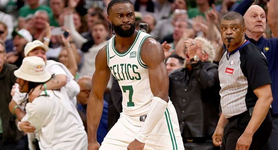 GETTY IMAGESImage caption; Jaylen Brown's Boston Celtics finished top of the Eastern Conference