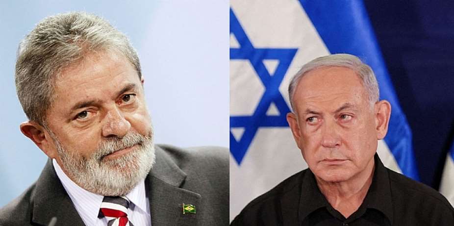 Luiz-Inacio Lula da Silva and Benjamin Netanyahu