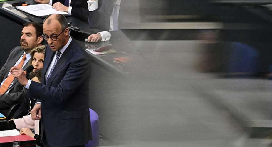 German Chancellor Friedrich Merz, on March 25, 2026, in the Bundestag in Berlin. -  John Macdougall, AFP