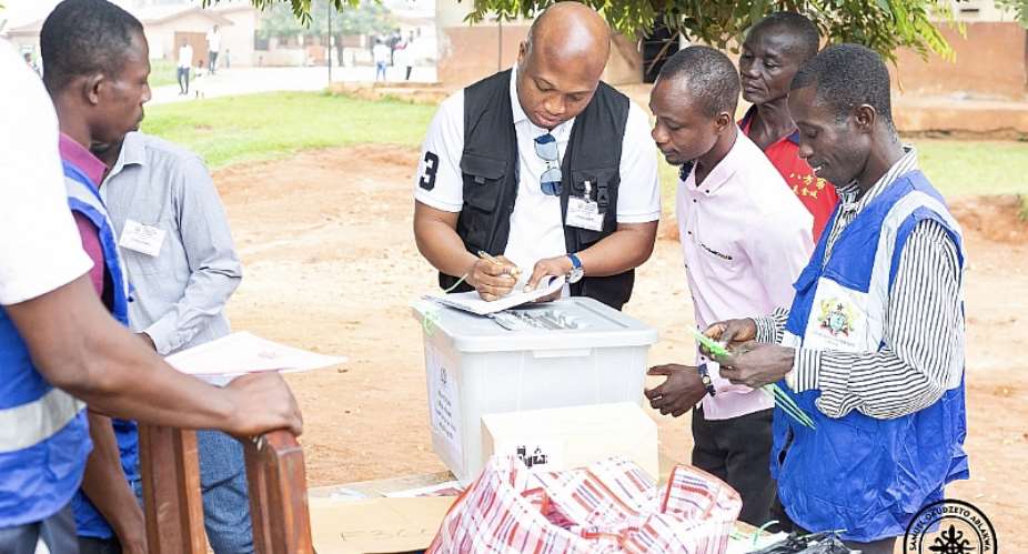 Okudzeto Ablakwa, acting as a polling agent for NDC in the election