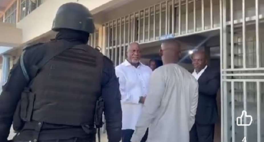 'What sort of nonsense is this?' — Hopeson Adorye yells at policeman who tried rushing him off as he spoke to his lawyer