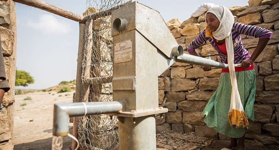 A communal hand pump in Ethiopia.  - Source: Unicef Ethiopia/Flickr