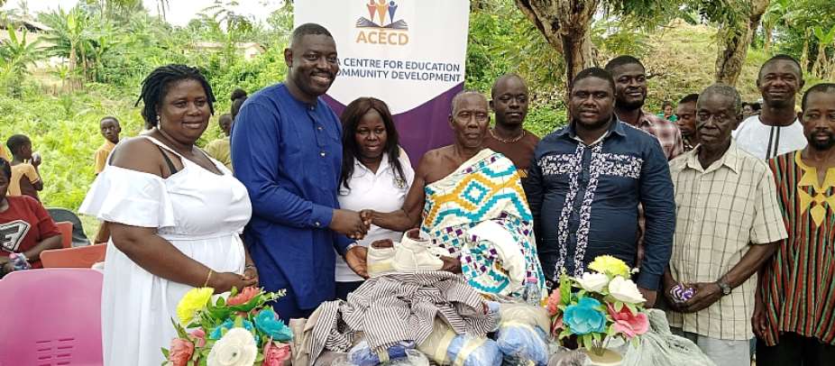 ACECD gives free school uniforms and footwear to schools in Upper West Akyem