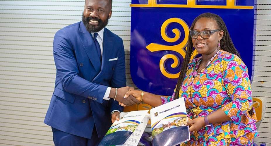(L) Emmanuel Antwi and (R) Prof. Nana Aba Appiah Amfo