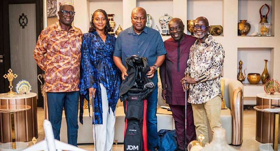 President John Mahama receives customized set of golf clubs ahead of 2026 Head of State Invitational Tournament