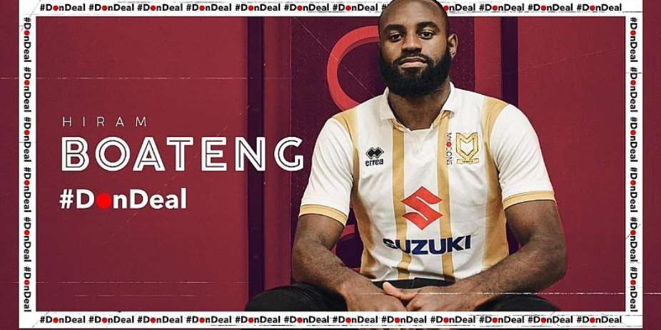 MK Dons Signs Ghanaian Midfielder Hiram Boateng From Exeter