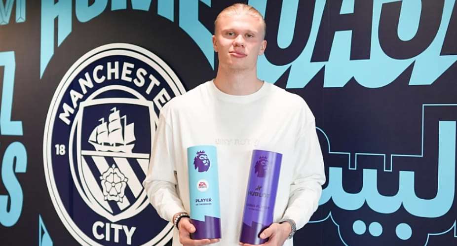 Man City striker Erling Haaland wins Premier League player and young player awards
