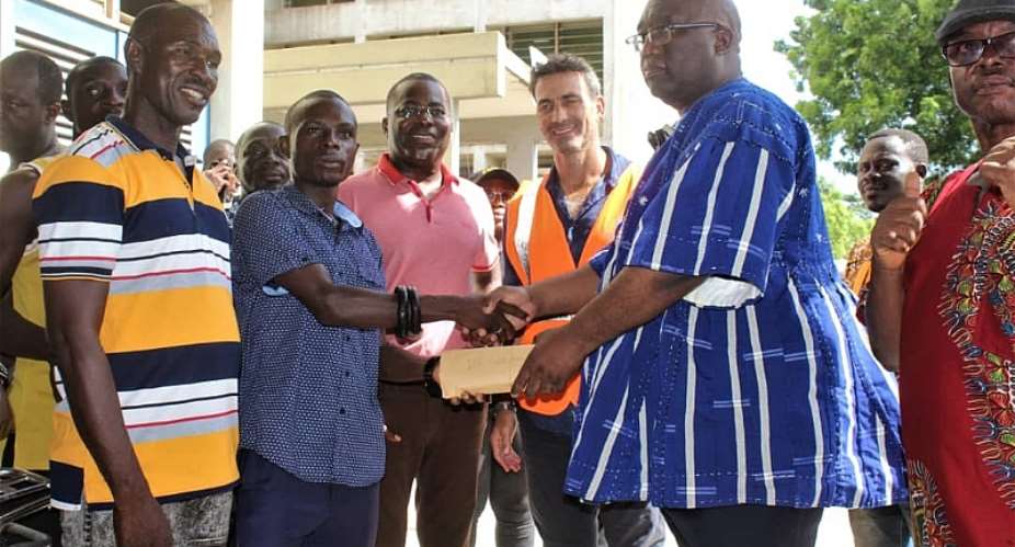 Joe Ghartey, Charles Bissue solicit support for victims of Essikado fire incident