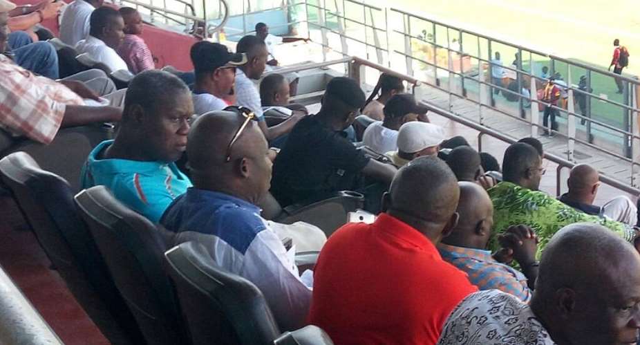 FIFA Disciplinary Committee chairman Justice Anin Yeboah watches Hearts-Liberty clash