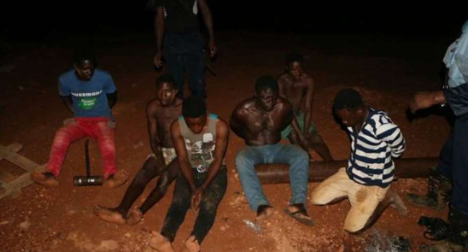 18 Galamseyers Busted At Manso Nkwanta