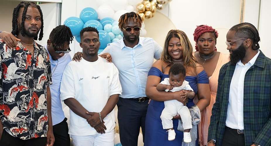 ZionFelix, Article Wan, Frank Naro, and other stars join Danny Lampo in celebrating his son Santiagos naming ceremony in London