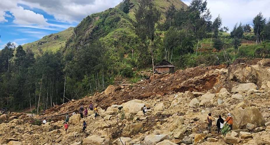 The massive landslide that occurred in Yambali village, Enga Province is among the deadliest disasters to strike Papua New Guinea in recent times. Photo: IOM 2024
