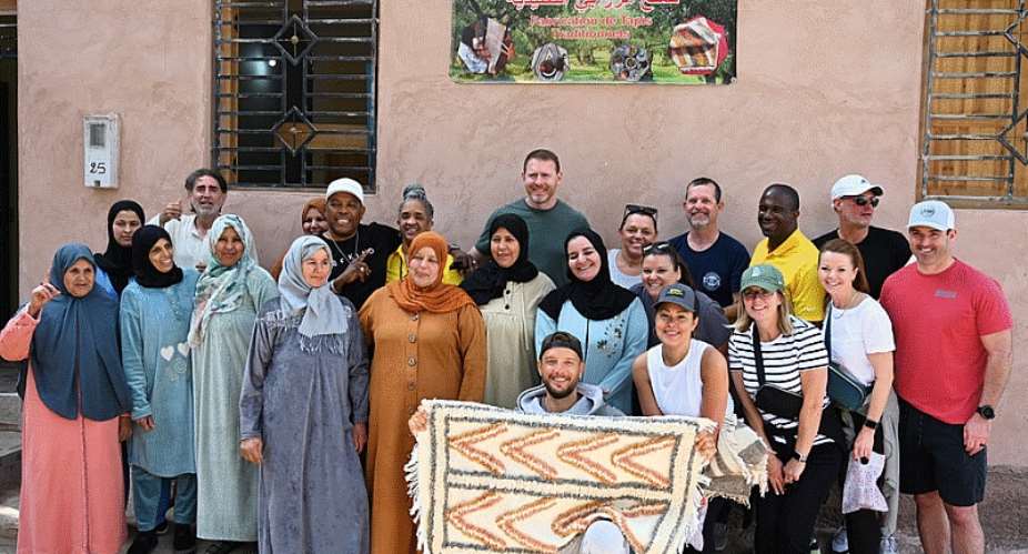 The incredible women of the Zarbiat Achbarou Cooperative and visiting guests, a celebration of connection, culture, and community empowerment (HAF photo, 2025).