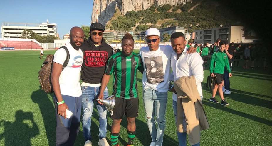 Andre And Jordan Ayew Fly Over To Gibraltar To support Brother Rahim Win Cup Final