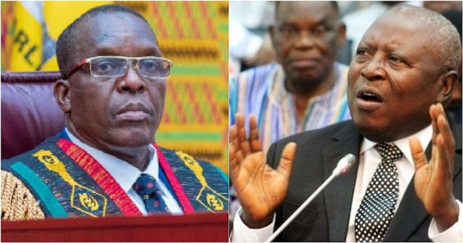 Speaker of Parliament Alban Bagbinleft and former Special Prosecutor Martin Amidu