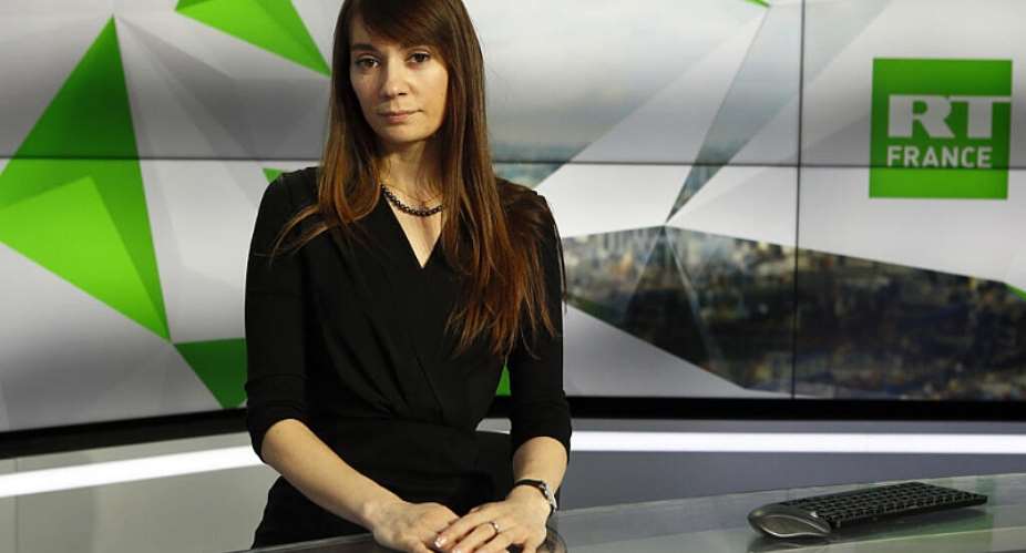 Xenia Fedorova, chief executive of RT France attends an interview with the Associated Press in Paris, France, on January 9, 2018. -  Francois Mori, AP