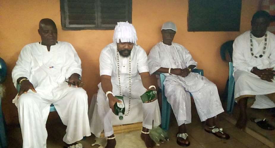 How Teshie Wulomo performs sacred Bloahejuu Rites to kick start Homowo
