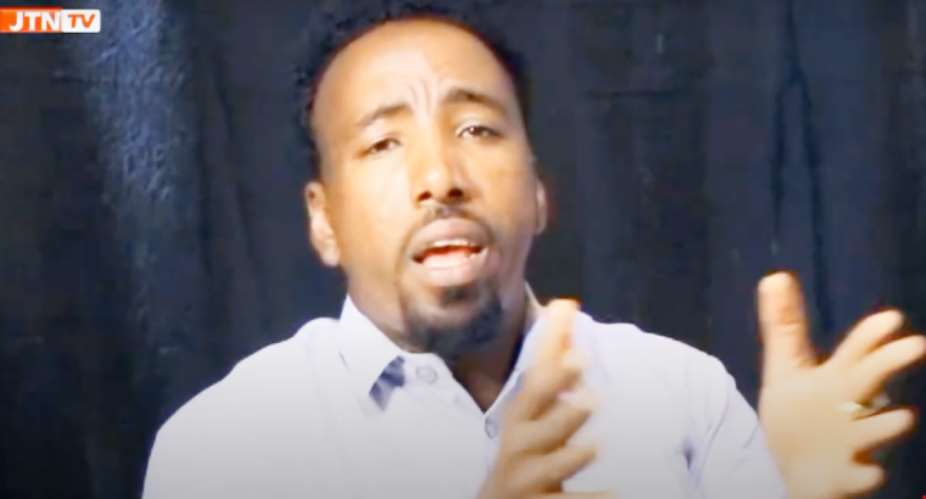 Ahmed Awga, founder of Ethiopias Jigjiga Television Network, was sentenced to two years in prison on May 22, 2025, on charges of disseminating hateful information. (Screenshot: YouTube/JTN TV)