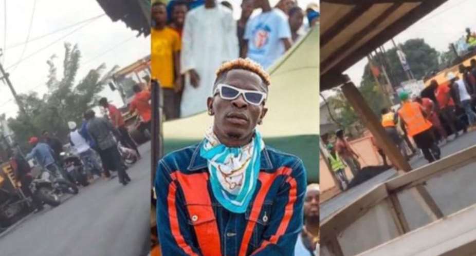 Shatta Wale leads gang to allegedly assault road Engineer for not extending road to his office