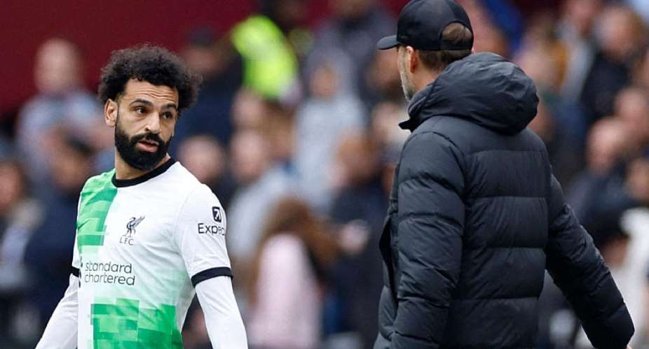 REUTERSImage caption: Mohamed Salah and Jurgen Klopp clashed on the touchline against West Ham