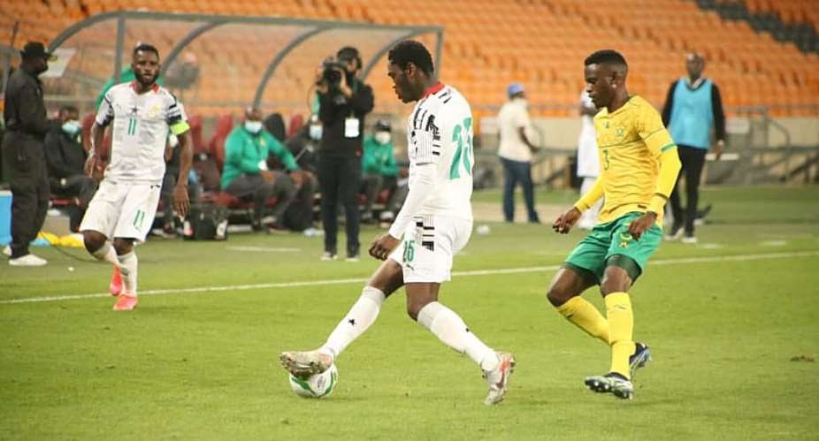 Emmanuel Gyasi against South Africa at the FNB Stadium