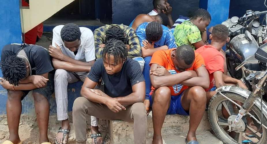 70 suspected fraudsters face court after arrest in police swoop at Kasoa