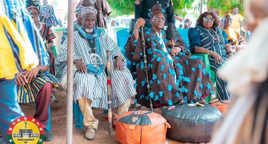 SpeakerBagbinhonouredwith chieftaincy title atKalibiFestival in Sankana