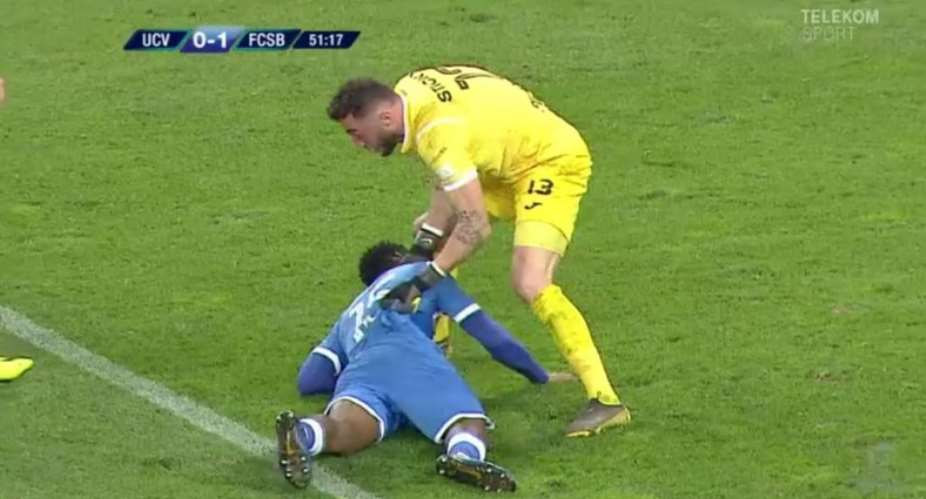 SAD: Ghanaian Player Escapes Death After Collapsing While Playing In Romania