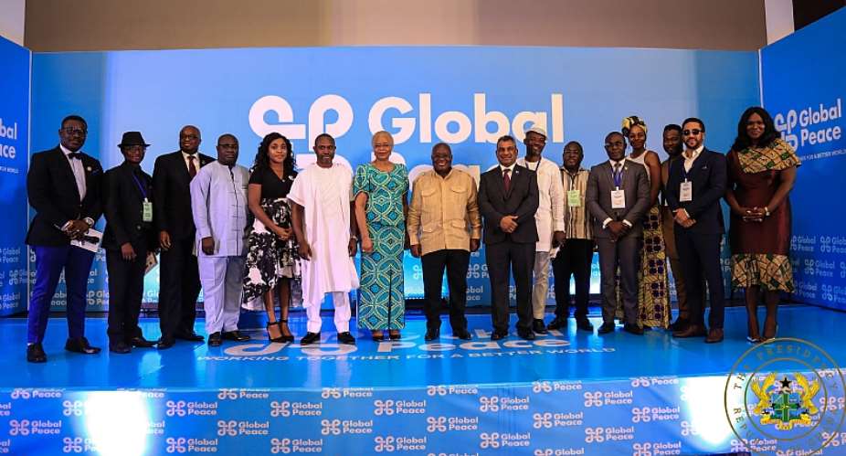 President Akufo-Addo with partners of Global Peace
