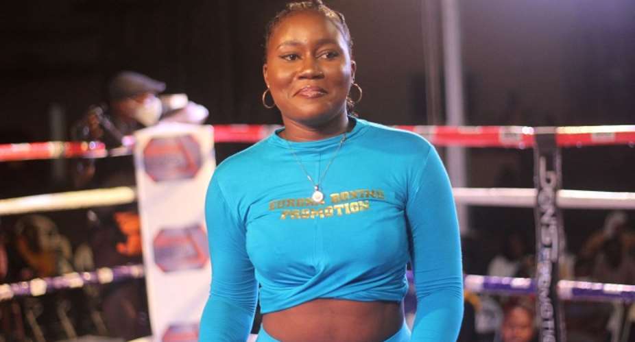 Meet Jacqueline Onasis – Ghana boxings number 1 rounds card model