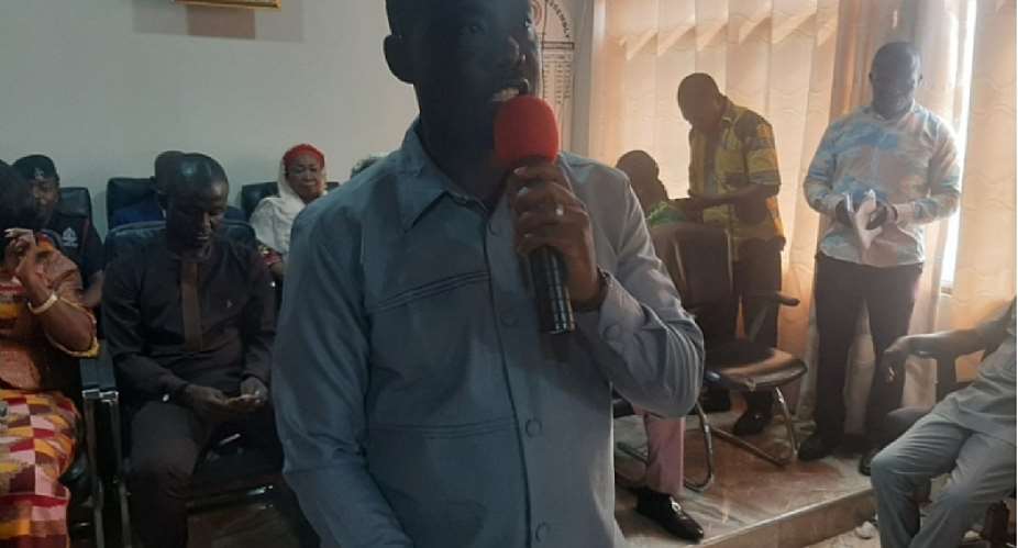 Hon. Emmanuel Kwame Frimpong, delivering his address