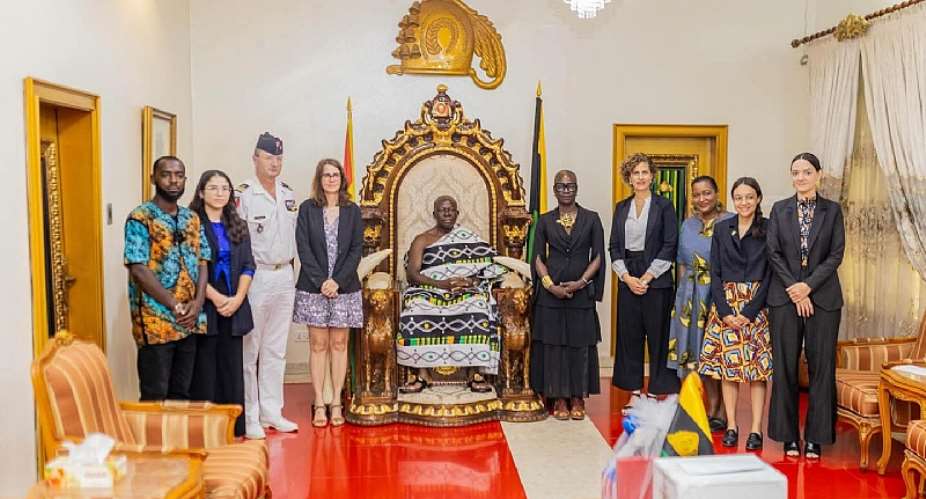 Frances Ambassador Diarra Dim-Labille Visits Otumfuo Osei Tutu II at Manhyia Palace