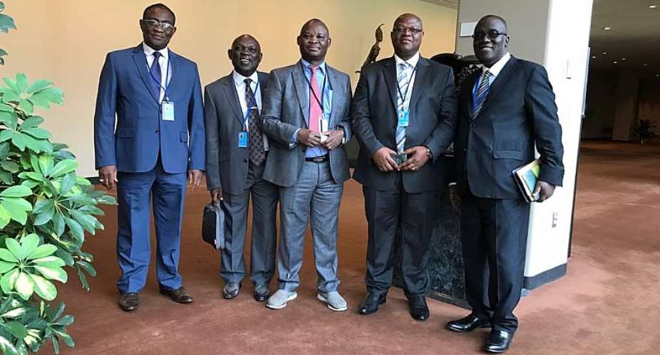 Picture shows Prof Bruce Baneong -Yakubu aand other members of the delegation.