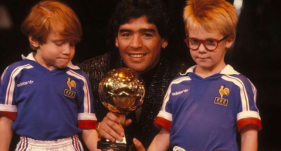 GETTY IMAGESImage caption: Argentina's Diego Maradona was awarded the Golden Ball in Paris for being the best player at the 1986 Mexico World Cup
