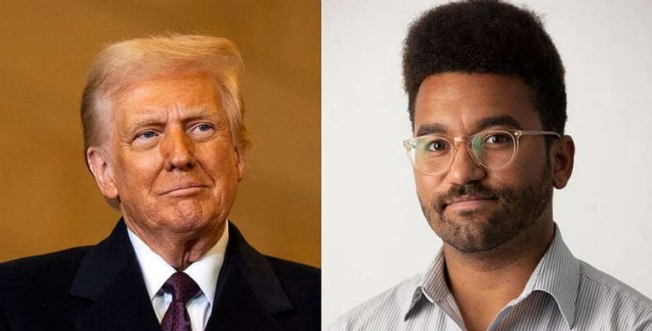 President Trump and Zolan Kanno-Youngs, a staff writer from the New York Times
