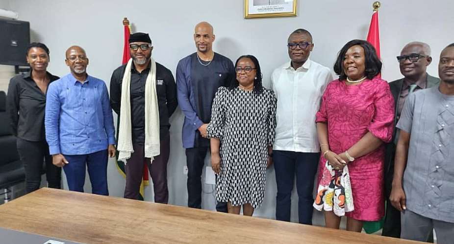 Boris Kodjoe Explores Sports Tourism Partnership in Courtesy Visit to Sports Minister Kofi Adams