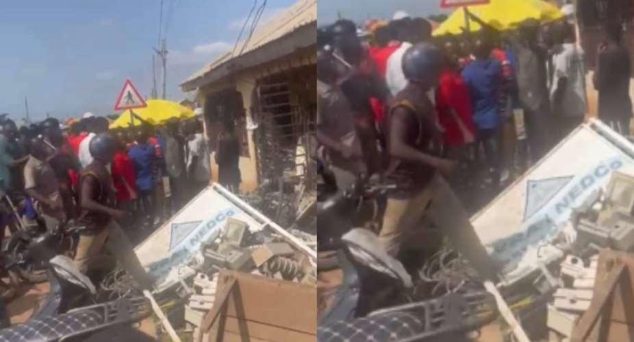 Residents protest at NEDCo office in Kpandai over power disconnections