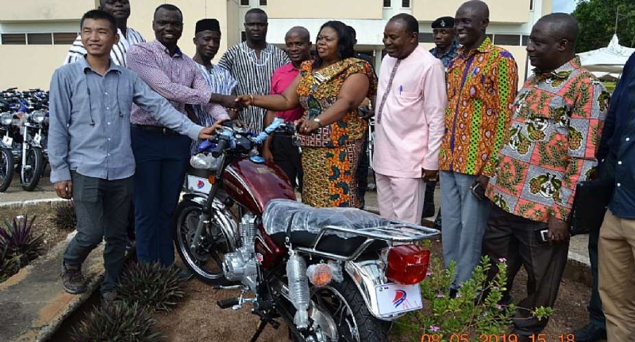 Bono Minister Donates 1,191 Radio, MP3 And Bluetooth Made Motorbikes To Assembly Members