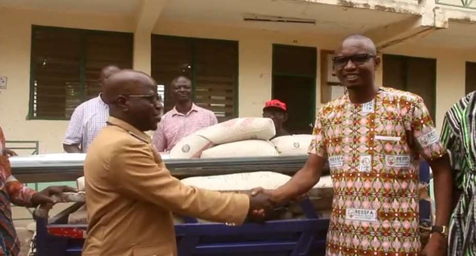Bessfa Rural Bank donate items to Gbewaa College of Education after rainstorm disaster