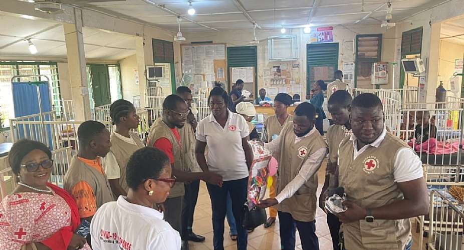 Upper West Regional Ghana Red Cross Society visits Wa Municipal Hospital Children's Ward